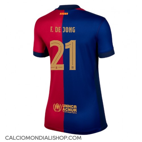 Maglie da calcio Barcelona Frenkie de Jong #21 Prima Maglia Femminile 2024-25 Manica Corta